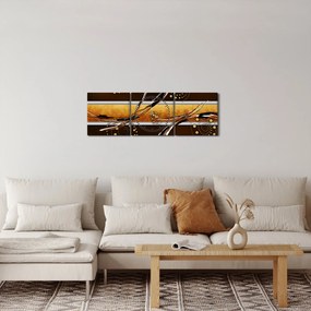Az absztrakció képe - Pillangók (órával) (90x30 cm)