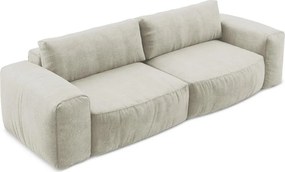 Bézs zsenília kinyitható kanapé 275 cm Kuki – Makamii