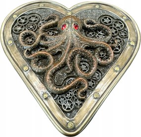 Ajándék szobor Szív alakú doboz polip Veronese WU77295A4