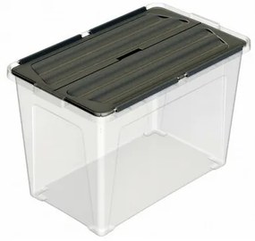 Többdobozos, fedeles Eco 48 l , fekete fedéllel, 48 l