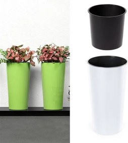 Virágtartó Liliom betéttel Fényes fehér 19x19 H:36