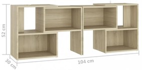 sonoma tölgy színű szerelt fa TV-szekrény 104x30x52 cm