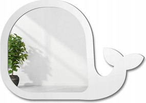 Bálna gyerek tükör fehér Mdf keretben 70X49 dekoratív