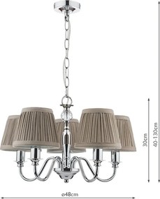 LAURA ASHLEY 3743659-Q ELLIS Kristály Csillár Csiszolt króm E14 IP20