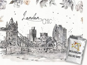 Fotótapéta Flizelina Grafika Város Panoráma London Temze 350x250 ragasztó