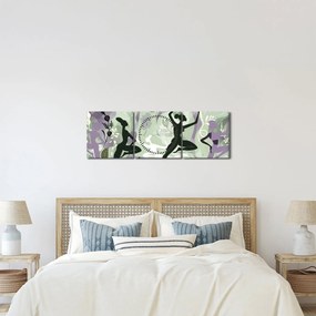 Kép - A táncosok illusztrációja (órával) (90x30 cm)