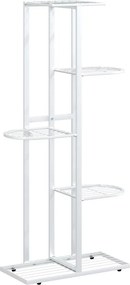 vidaXL fehér 5 szintes acél virágtartó állvány 43 x 22 x 98 cm
