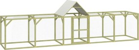 vidaXL impregnált tömör fenyőfa tyúkól 500 x 100 x 150 cm