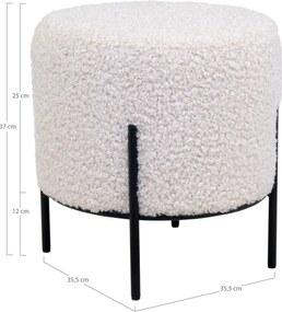 Alford puff, teddy puff, fehér, fekete lábakkal