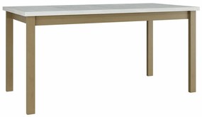 Asztal Victorville 177Sonoma tölgy, Fehér, 78x90x160cm, Hosszabbíthatóság, Laminált forgácslap, Fa, Részben összeszerelt