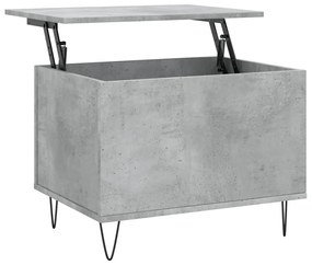 Betonszürke szerelt fa dohányzóasztal 60 x 44,5 x 45 cm
