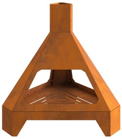 Tűzrakó Barna 50 x 43 x 52 cm időjárásálló acél