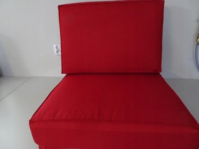 Párnák egy Raklapra fotel 60 x 60 háttámla 60 x 40 piros ezüst