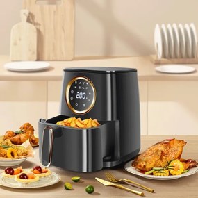 Aigostar légkeveréses fritőz 1400W/230V, 4,2 l, fekete