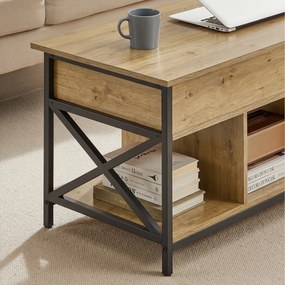 Dohányzóasztal TAYLOR ARTISAN kihúzható asztallappal 100x50 cm