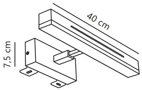 Nordlux OTIS LED 14W 230V IP44 állítható fürdőszobai tükörvilágítás