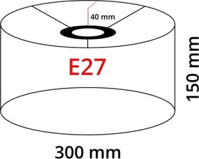 Eglo 32478 - Univerzális TUNJA E27 lámpabúra, 30 cm, szürke