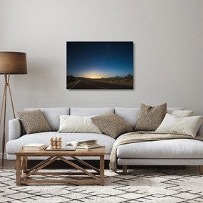 Kép - Éjszaki ég az út felett (üvegen) (70x50 cm)