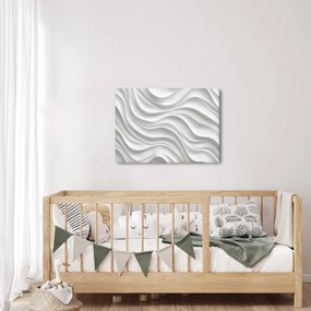 Kép - 3D fehér hullámok (70x50 cm)
