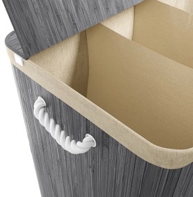 Juskys Curly bambusz kosár 150 L - szürke