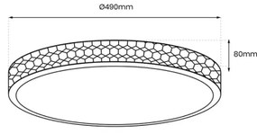 LED Mennyezeti lámpa SHINY LED/34W/230V arany