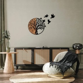 Tree And Birds - 322 fa-fém faldekoráció