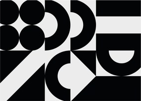 Üveg kép - Geometriai absztrakció N⁰2 (70x50 cm)
