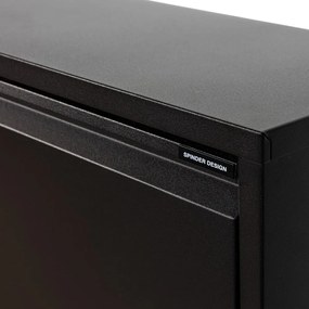 Fekete fém billenő ajtós-függő cipőtartó 75x41x22 cm Billy – Spinder Design