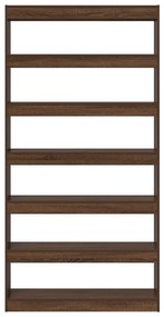 Könyvespolc Barna tölgy Mérnöki fa 100 x 30 x 198 cm