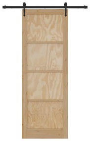 Csúszó ajtó ORKDAL Barna 83 x 232 cm Tömör fenyőfa