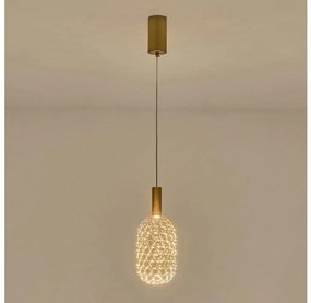 Eurolamp LED Csillár zsinóron PERFORATO LED/6,3W/230V 3000K arany átm. 13 cm EU0261