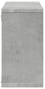 betonszürke szerelt fa faliszekrény 100 x 16 x 30 cm