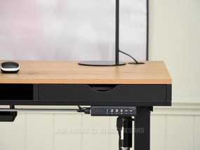 PC asztal Osto 140 (fekete tölgy + fekete). 1109839