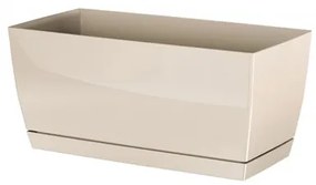 Coubi Case műanyag virágláda tálcával, krémszínű, , 39 x 19 x 18,2 cm