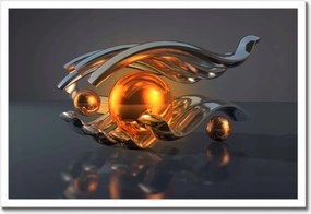 Poszterek keretben 60x40 Absztrakt Golyók a kézben