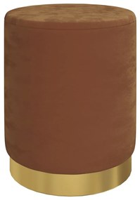 vidaXL barna kerek bársonyülőke tárolóval 31 x 37 cm