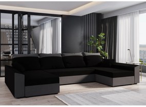 Sarok ülőgarnitúra U Paragon U (fekete + szürke). 1057382