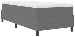 Rugós Ágy Light Grey Egyszemélyes Corduroy Szövet