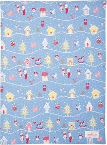 Konyhai törlőkendő Laura Christmas Dusty Blue, Green Gate