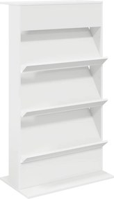 vidaXL Magazin állvány polcokkal Fehér 70 x 41 x 126 cm Faanyag