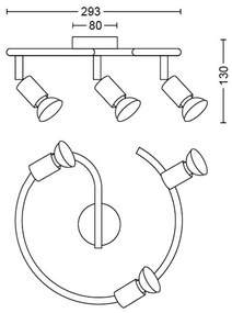 Philips - Spotlámpa LIMBALI 3xGU10/50W/230V fehér