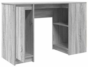 szürke sonoma színű szerelt fa íróasztal 120x42x76 cm