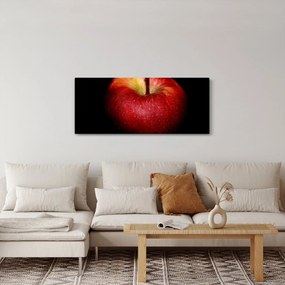 Az alma képe és a fekete háttér (120x50 cm)