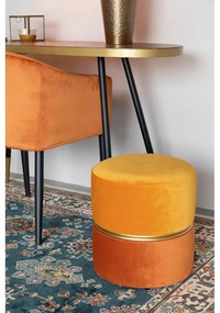 Narancssárga bársony puff Bubbly – White Label