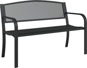vidaXL fekete acél kerti pad 119 cm
