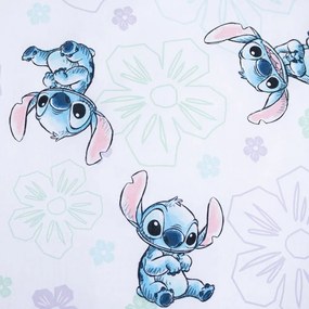 Fehér egyszemélyes pamut gyerek ágyneműhuzat 140x200 cm Lilo and Stitch "Ohana White" – Jerry Fabrics