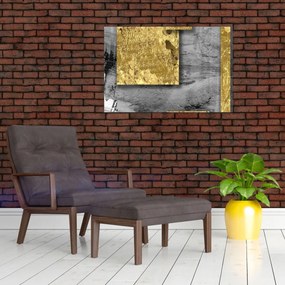 Kép - Arany négyzetek N⁰2 (90x60 cm)