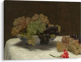 Kép - Henri Fantin-Latour, Still Life with Grapes and a Carnation, reprodukciók (70x50 cm)