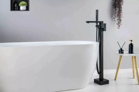 AREZZO design CUBEFIELD szabadonálló kádcsaptelep, fekete