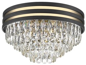 Zuma Line C0525-05A-P7D7 NAICA 5xE14/40W kristály mennyezeti lámpa fekete